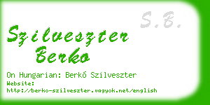 szilveszter berko business card